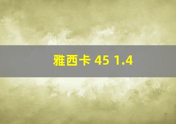 雅西卡 45 1.4